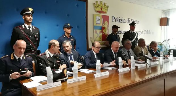 Un momento della conferenza stampa tenutasi a Reggio Calabria