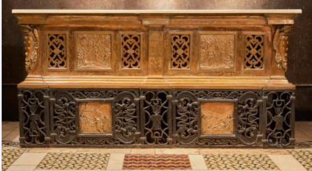 Il restauro dell'altare del Santo Sepolcro sarà fatto a Firenze e poi sarà esposto in mostra
