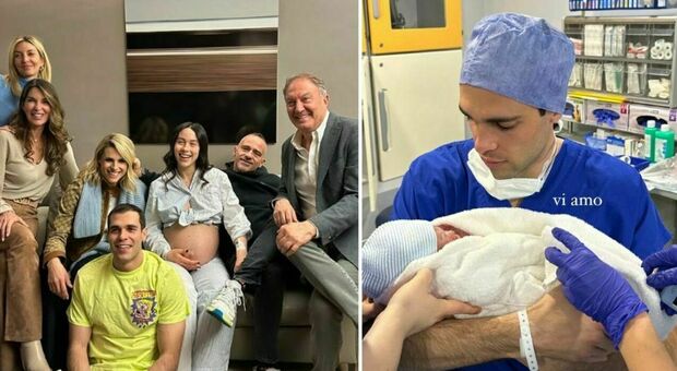 Aurora Ramazzotti, Cesare Augusto compie un mese di vita: le foto inedite prima del parto insieme ai nonni