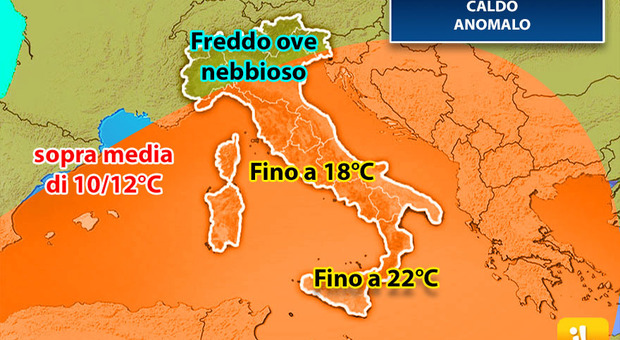 Meteo, dal gelo al nuovo caldo anomalo: l'Italia torna sopra i 20°C (IlMeteo.it)
