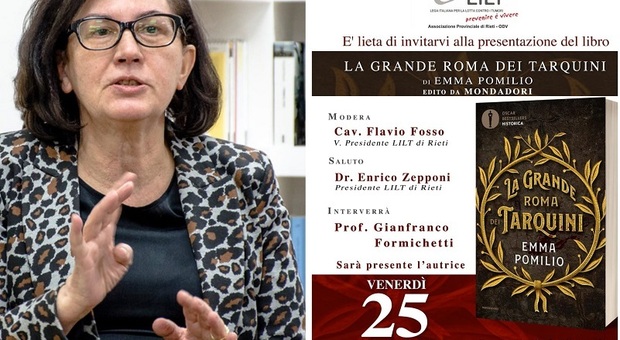 Emma Pomilio presenta a Rieti il suo ultimo libro “La grande Roma dei Tarquini”