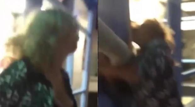Lite in strada, donna sputa in faccia a un uomo e viene stesa con un violento pugno