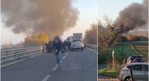 Sassari, assalto al portavalori: auto incendiata sulla strada e tre feriti (anche una ragazza di passaggio)
