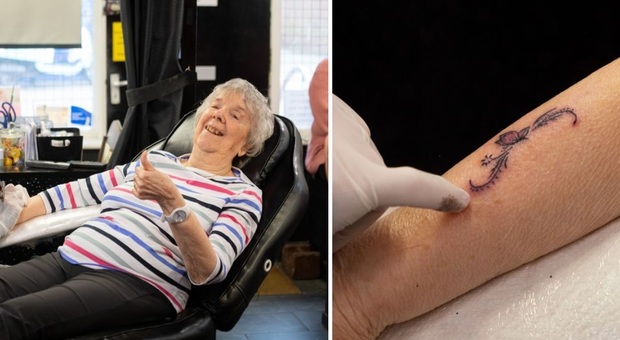 Tatuaggio gratis all'anziana: «Voglio essere la più cool della casa di riposo»