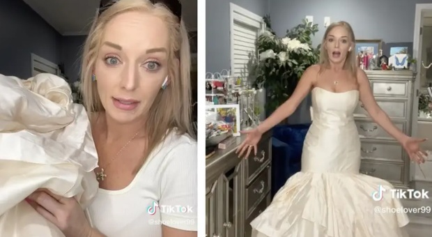 Influencer compra abito da sposa da 4500 euro per poco meno di 50: «Voglio regalarlo a una follower»