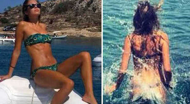 Costanza Caracciolo sexy sirenetta, bikini hot in Sicilia