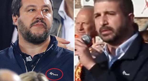 Salvini allo stadio con il giubbetto Casapound: polemiche