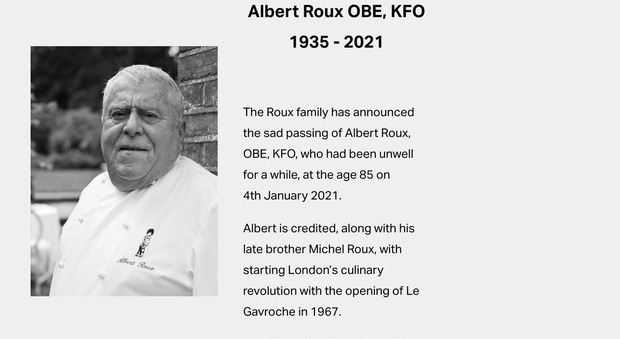 Morto lo chef Albert Roux, leggenda della gastronomia mondiale: aprì lo storico "Le Gavroche" a Londra
