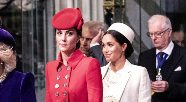 immagine Meghan Markle e Kate Middleton al Commonwealth day