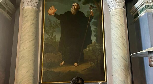 Sezze, il dipinto di Sant'Antonio Abate torna a casa