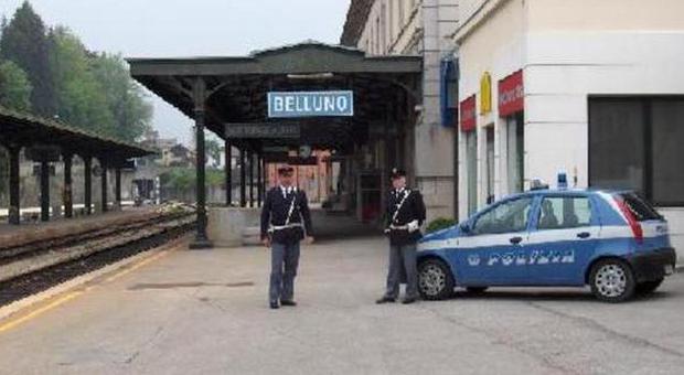 La Polizia ferroviaria alla stazione di Belluno