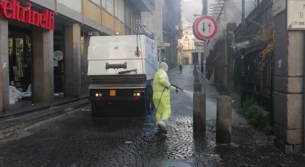 Coronavirus a Napoli, prosegue l'intervento di sanificazione delle strade: ecco la mappa
