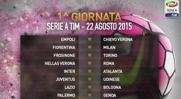 La Juventus parte con l'Udinese Alla prima subito Fiorentina-Milan