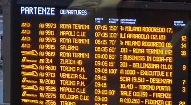 Terremoto a Firenze, ritardi per i treni alta velocità: fino a 150 minuti per Italo e Frecciarossa
