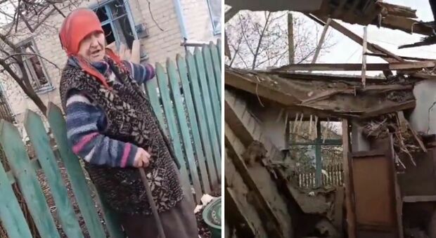 Ucraina, la nonna cieca al soldato: «Chiudi la finestra che ho freddo». Ma la casa è distrutta dalle bombe