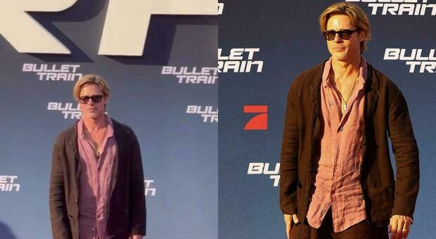 Brad Pitt, in gonna sul red carpet di Berlino: sui social piovono critiche dai fan