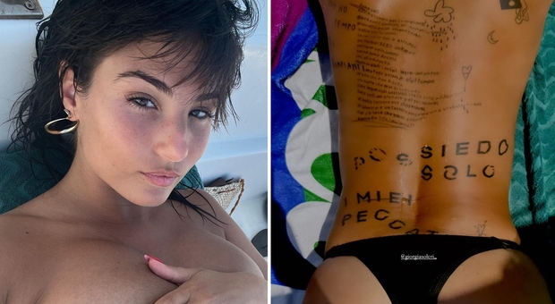 Giorgia Soleri, topless a Stromboli. Le foto fanno impazzire i fan: «Il vulcano sei tu»