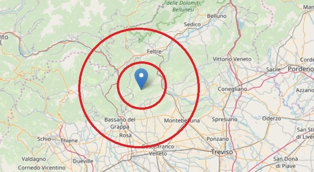 Terremoto alle 9.36 in Veneto. Magnitudo 3, epicentro a Possagno