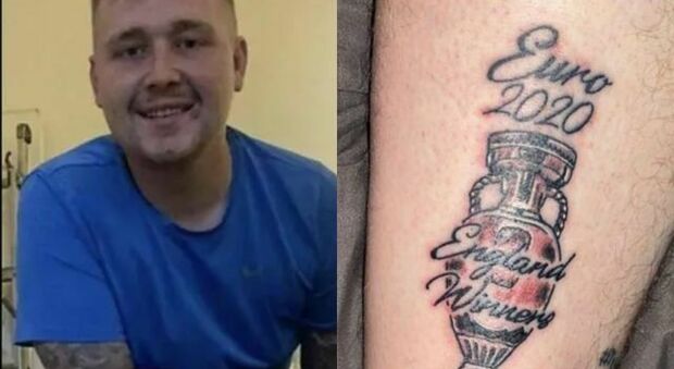 Il tifoso inglese del tatuaggio con la coppa: «Tormentato dagli italiani su Facebook, non so come fare»