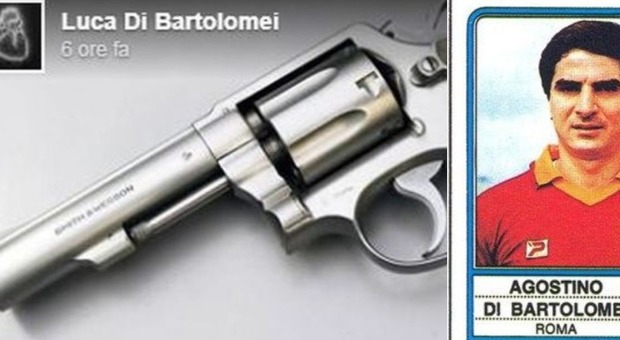 Di Bartolomei, post choc del figlio: «No alle pistole, credetemi. Pensate alla famiglia»