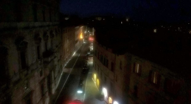 Sbalzo di corrente: Perugia, centro storico al buio