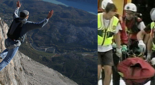 Base jumper di 25 anni si schianta dal “paradiso” del Monte Brento