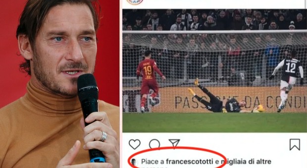 Francesco Totti, like a Buffon dopo la vittoria con la Roma. Tifosi inviperiti sui social