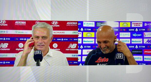 Spalletti-Mourinho, gag a Dazn: «Ma le vuoi vincere tutte?»