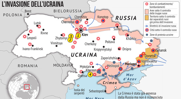 Putin cambia strategia: avanzata in stallo, nuove truppe in Bielorussia e Crimea per accerchiare Kiev