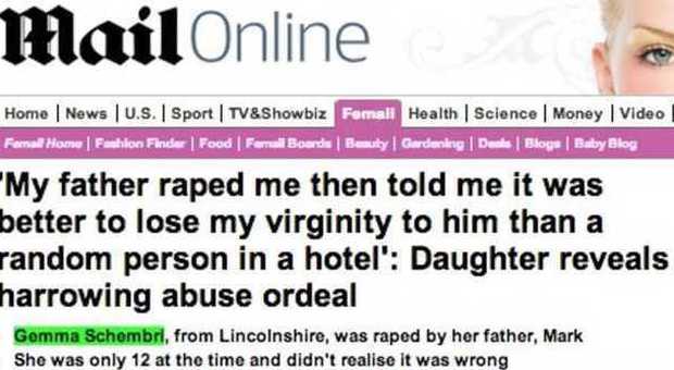 «Meglio se perdi la verginità con me» Gemma, violentata dal padre a 12 anni