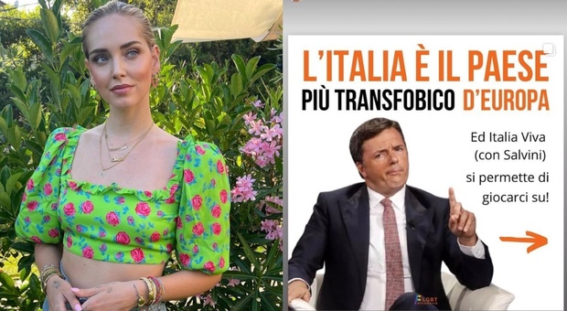 Ddl Zan, Chiara Ferragni contro Matteo Renzi: «Politici fate schifo». Lui reagisce così