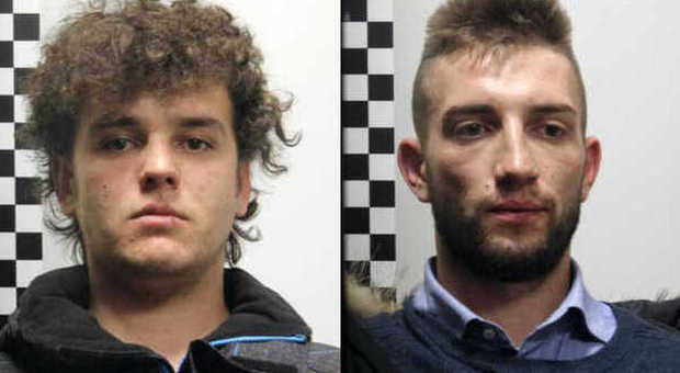 I due arrestati: Mihail Eftene (a sin) e Sergiu Stipan