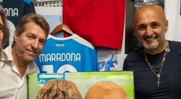 Spalletti e il team manager azzurro Santoro