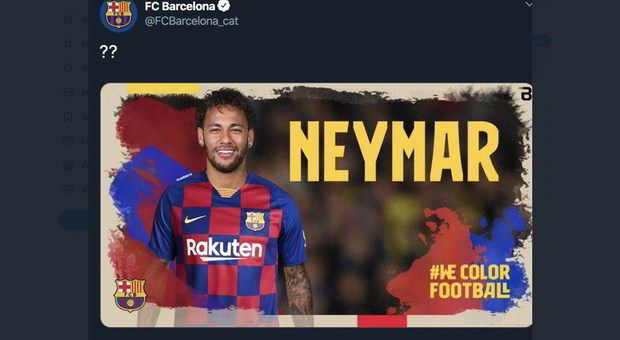 Neymar al Barcellona, ma è un fake: hackerati gli account social blaugrana