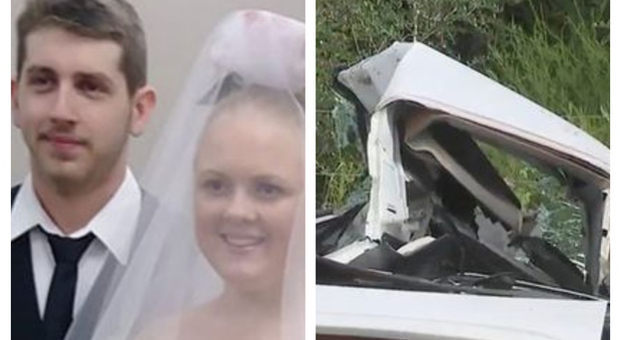 Coppia di sposi muore in un incidente d'auto subito dopo la cerimonia, avevano 20 anni