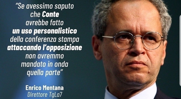 Conte, frecciata di Mentana: «Niente diretta tv se avessimo saputo dell'uso personale della conferenza stampa». Salvini applaude