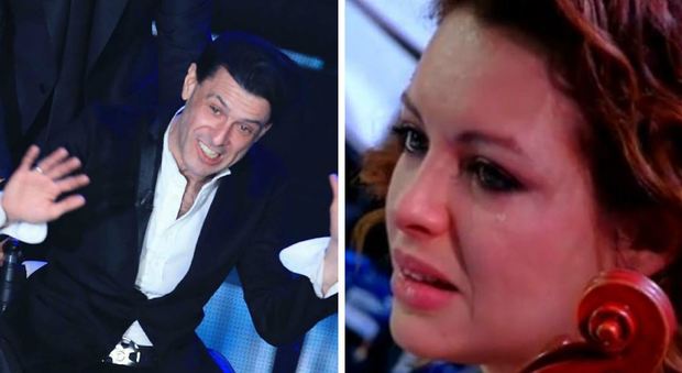 Sanremo, la violinista piange ascoltando le parole di Ezio Bosso FOTO