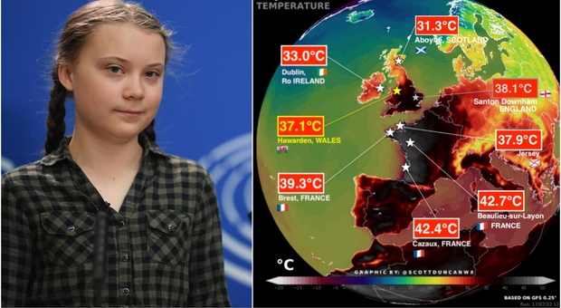 Caldo estremo, Greta Thunberg: «Stiamo camminando come sonnambuli verso il precipizio»