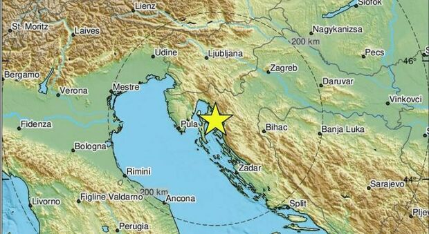 Terremoto in Croazia magnitudo 5, epicentro a Bescanuova: sentito anche a Fiume