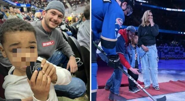 Bambino di 4 anni salvato da uno sconosciuto alla partita di hockey, la mamma ritrova l'eroe grazie a TikTok: «Gli devo una cena»