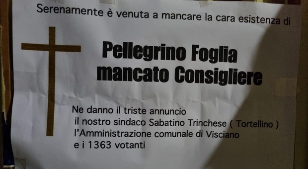 Comunali 2022 a Visciano, manifesto funebre contro candidato: la solidarietà dal sindaco
