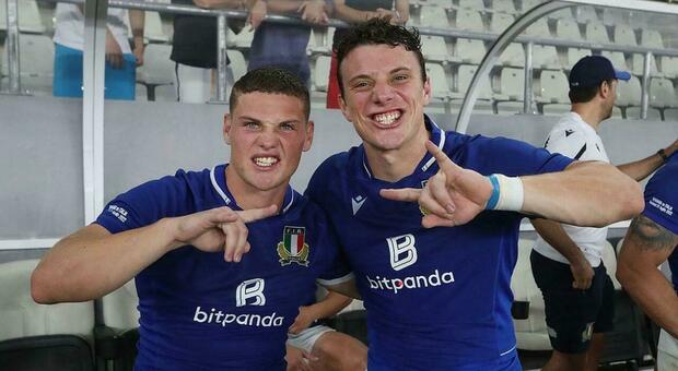 Paolo e Alessandro Garbisi, i due fratelli di Martellago, in nazionale di rugby insieme battono la Romania. La mamma: «Cammino a due metri da terra»