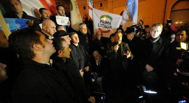 La manifestazione di Fratelli d'Italia per i marò (Foto Omniroma)