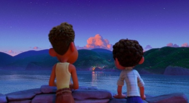 Una scena di "Luca" della Pixar