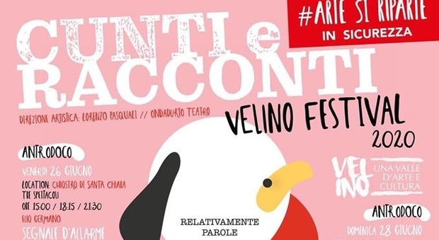 Rieti, Velino Festival 2020, Cunti e Racconti: ad Antrodoco e Borgo Velino riparte lo spettacolo dal vivo