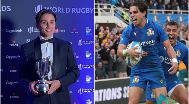 Ange Capuozzo giocatore rivelazione dell'anno per World Rugby, l'azzurro: «Ispirato da Clerc e mirco bergamasco