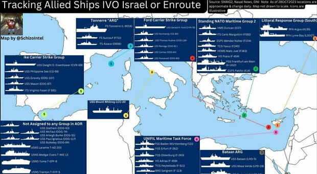 Navi da guerra, fregate e sottomarini: l'Italia "protegge" così le missioni italiane in Medio Oriente (e sono pronte anche le due portaerei)