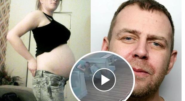 Calci sullo stomaco alla fidanzata incinta per far morire il bimbo: le immagini choc