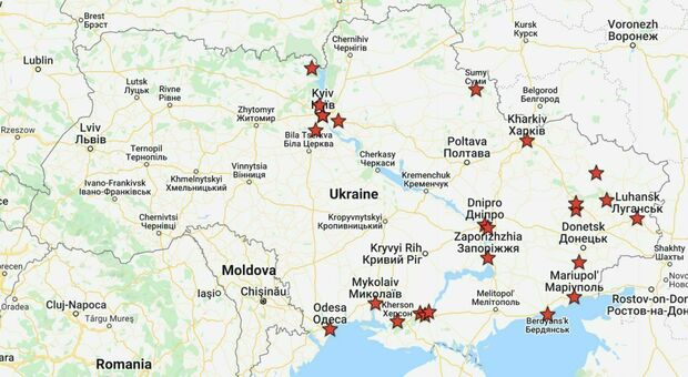 Guerra Ucraina-Russia, quali città sono state bombardate e da dove avanzano le truppe di Putin?