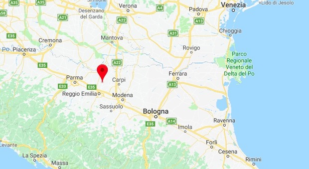 Terremoto, due scosse in Emilia Romagna. Epicentro a Bagnolo in Piano. Avvertite a Reggio Emilia, Parma Modena e Mantova.